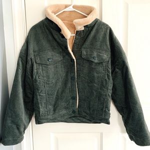 CORDUROY FUZZY JACKET